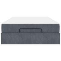 vidaXL Struttura del letto Grigio scuro 120 x 200 cm Velluto