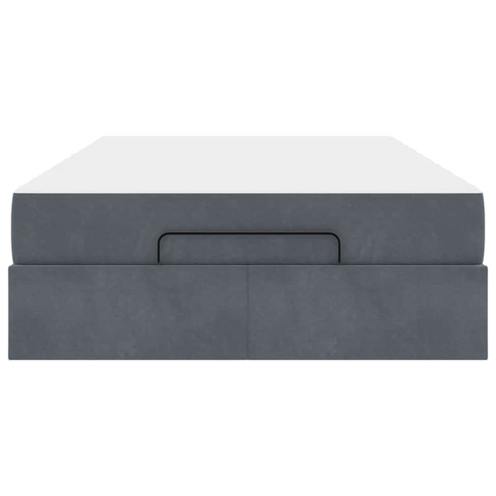 vidaXL Struttura del letto Grigio scuro 120 x 200 cm Velluto