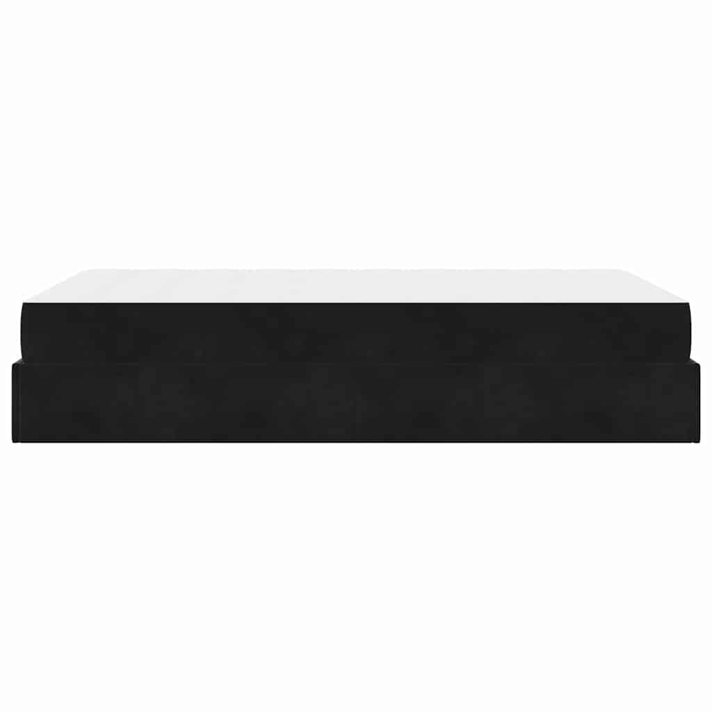 vidaXL Struttura del letto con materasso Nero 120 x 200 cm Velluto