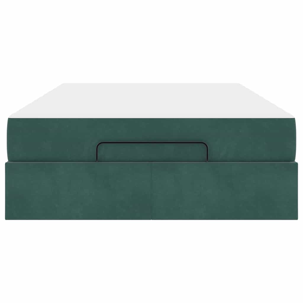vidaXL Struttura del letto Verde scuro 120 x 200 cm Velluto
