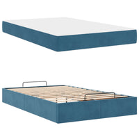 Struttura letto con materasso con materasso 2 pcs Blu Velluto 3399556