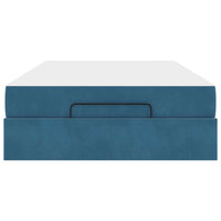 vidaXL Struttura del letto con materasso Blu 120 x 200 cm Velluto