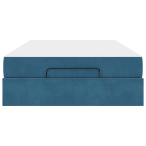 Struttura letto con materasso con materasso 2 pcs Blu Velluto 3399556
