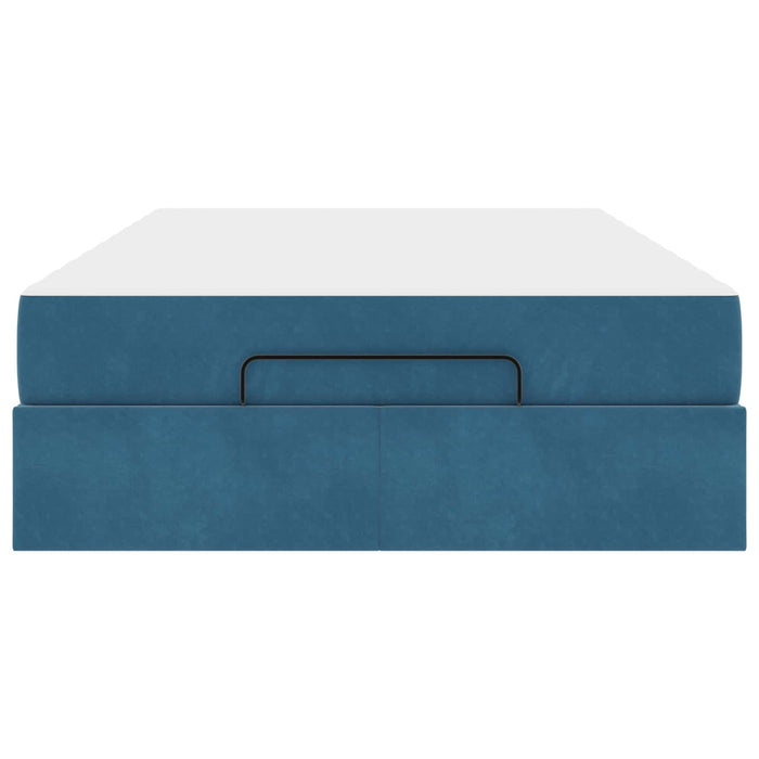 Struttura letto con materasso con materasso 2 pcs Blu Velluto 3399556