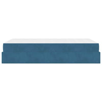 vidaXL Struttura del letto con materasso Blu 120 x 200 cm Velluto