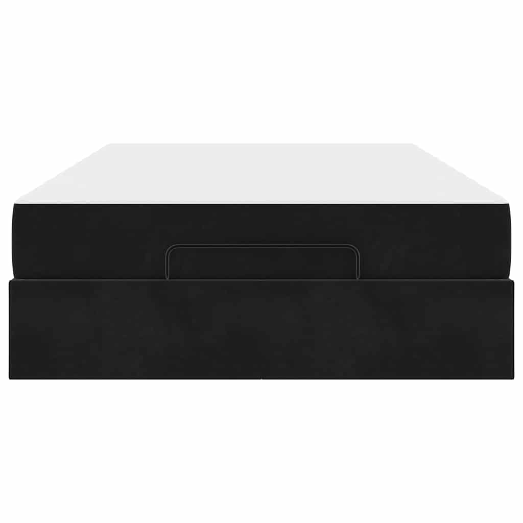 vidaXL Struttura del letto con materasso Nero 140 x 190 cm Velluto