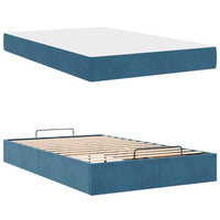 vidaXL Struttura del letto con materasso Blu 140 x 190 cm Velluto