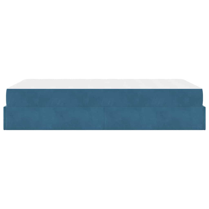 vidaXL Struttura del letto con materasso Blu 140 x 190 cm Velluto