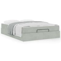 vidaXL Struttura del letto Grigio chiaro 140 x 200 cm Velluto