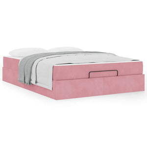vidaXL Struttura del letto Rosa 140 x 200 cm Velluto