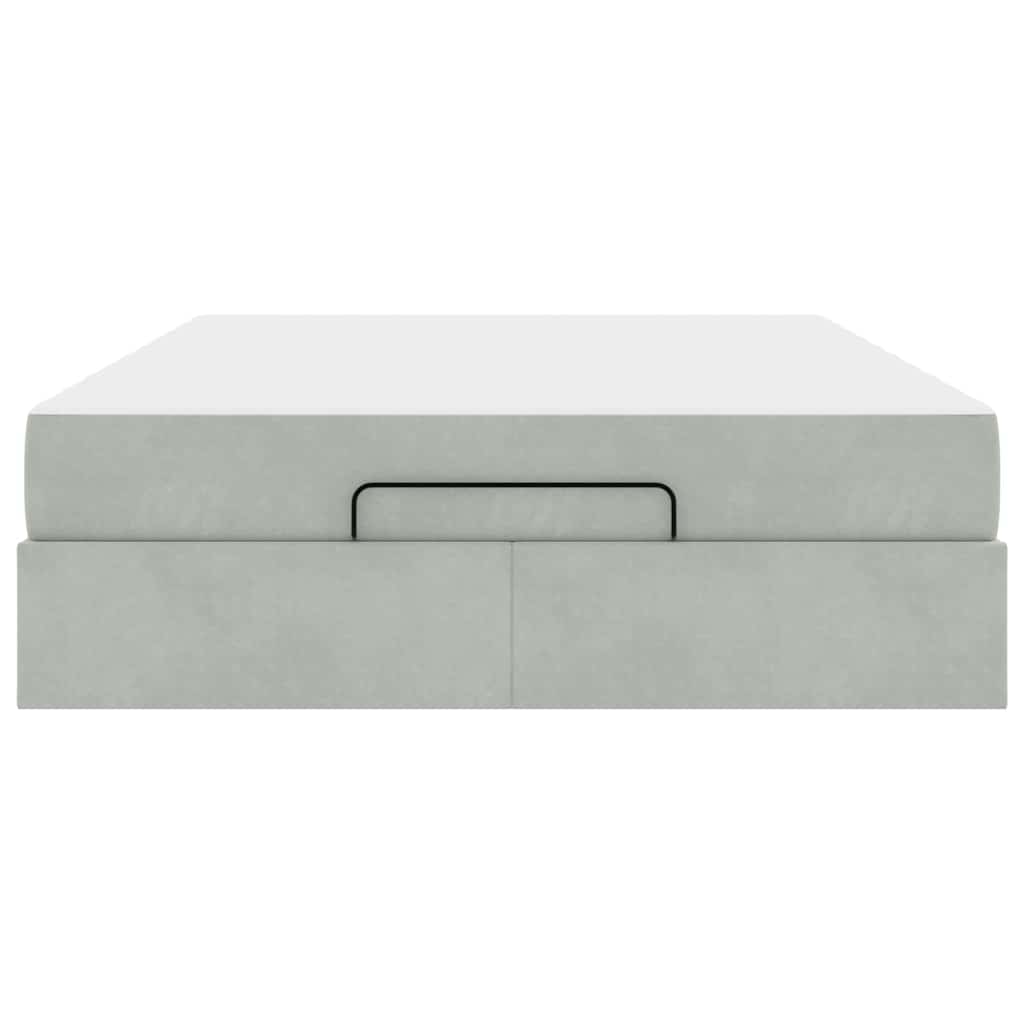 vidaXL Struttura del letto Grigio chiaro 160 x 200 cm Velluto