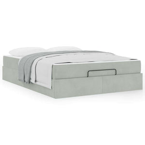 vidaXL Struttura del letto Grigio chiaro 160 x 200 cm Velluto