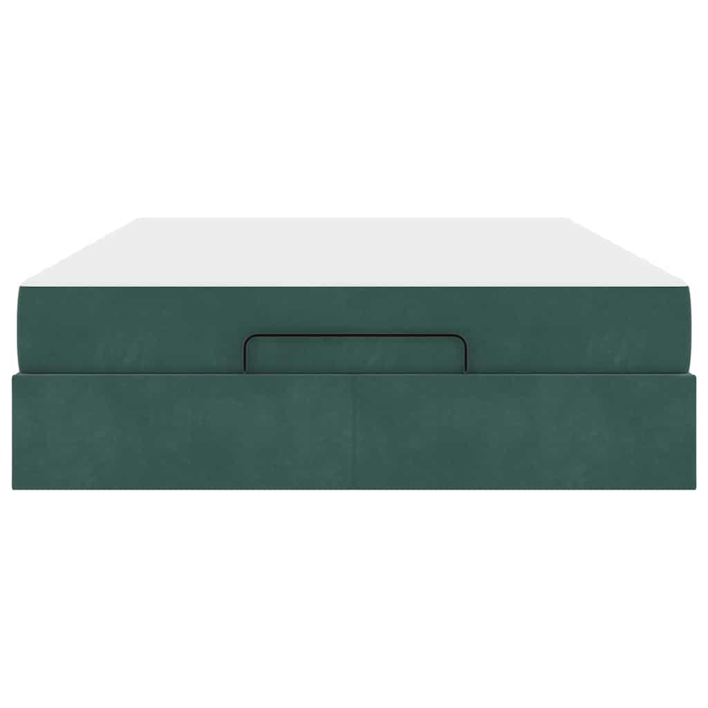 vidaXL Struttura del letto Verde scuro 160 x 200 cm Velluto
