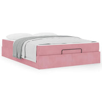 vidaXL Struttura del letto Rosa 160 x 200 cm Velluto