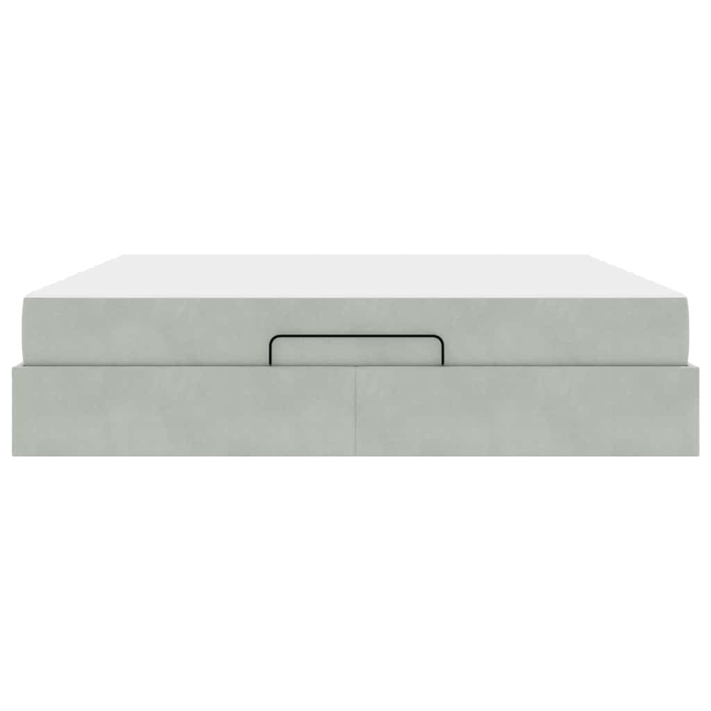 vidaXL Struttura del letto Grigio chiaro 180 x 200 cm Velluto