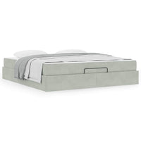 vidaXL Struttura del letto Grigio chiaro 180 x 200 cm Velluto