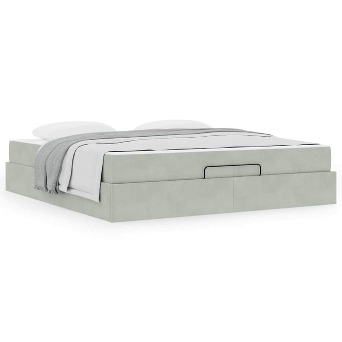 vidaXL Struttura del letto Grigio chiaro 180 x 200 cm Velluto
