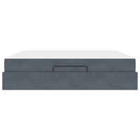 vidaXL Struttura del letto Grigio scuro 180 x 200 cm Velluto