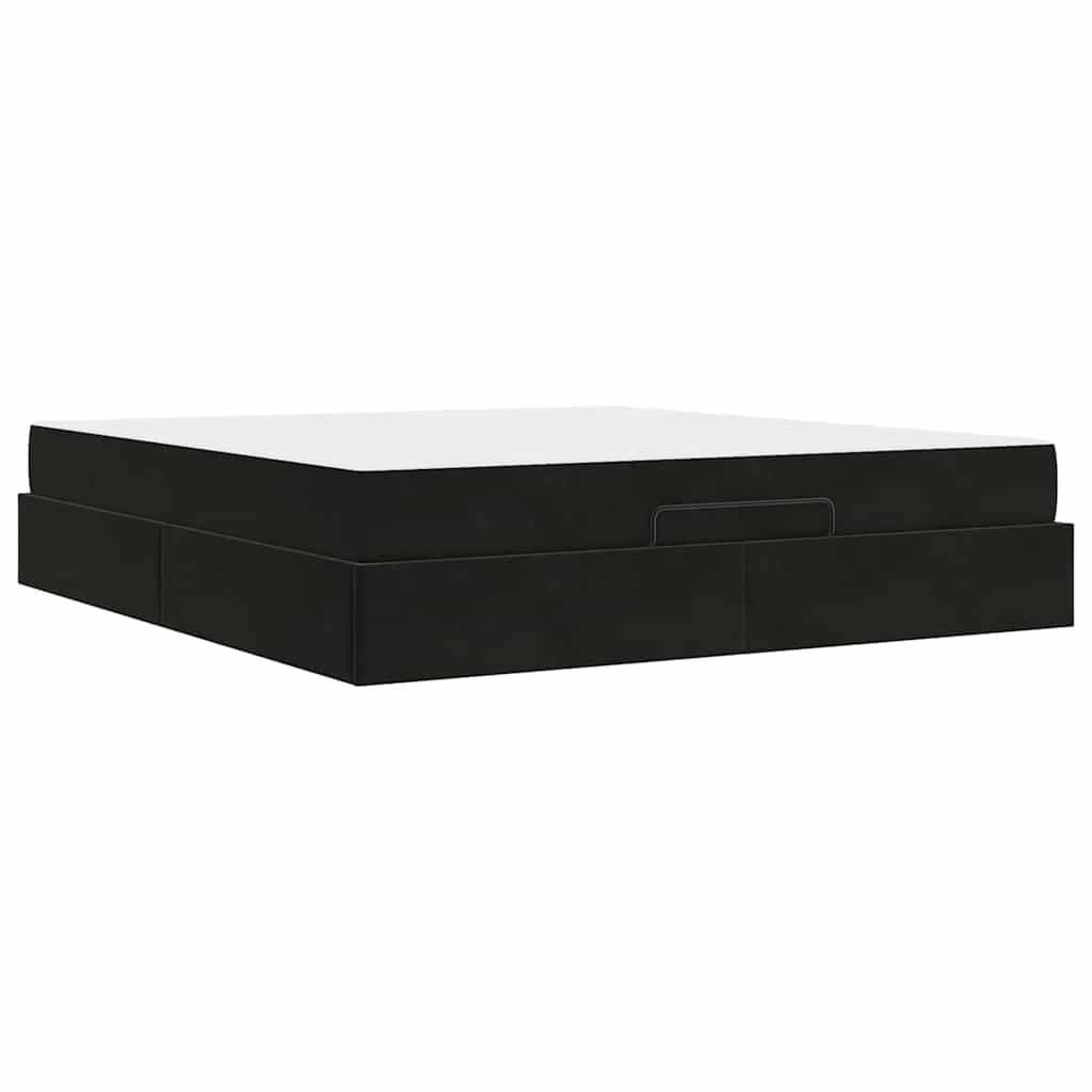 vidaXL Struttura del letto Nero 180 x 200 cm Velluto