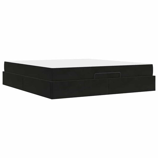vidaXL Struttura del letto Nero 180 x 200 cm Velluto
