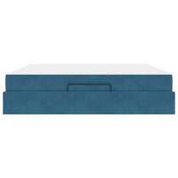 vidaXL Struttura del letto Blu 180 x 200 cm Velluto