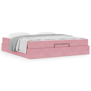 vidaXL Struttura del letto Rosa 180 x 200 cm Velluto