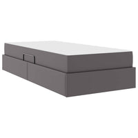 Letto con contenitore e materasso 2 pcs Grigio Pelle 3399590