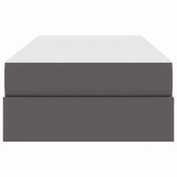 Letto con contenitore e materasso 2 pcs Grigio Pelle 3399590