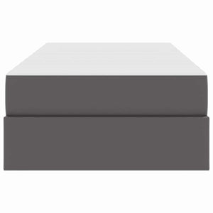 Letto con contenitore e materasso 2 pcs Grigio Pelle 3399590