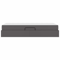 Letto con contenitore e materasso 2 pcs Grigio Pelle 3399590