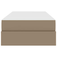 Letto con contenitore e materasso 2 pcs Cappuccino Pelle 3399591
