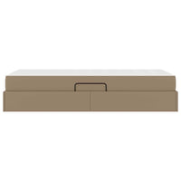Letto con contenitore e materasso 2 pcs Cappuccino Pelle 3399591