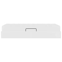 Letto con contenitore e materasso 2 pcs Bianco Pelle 3399593