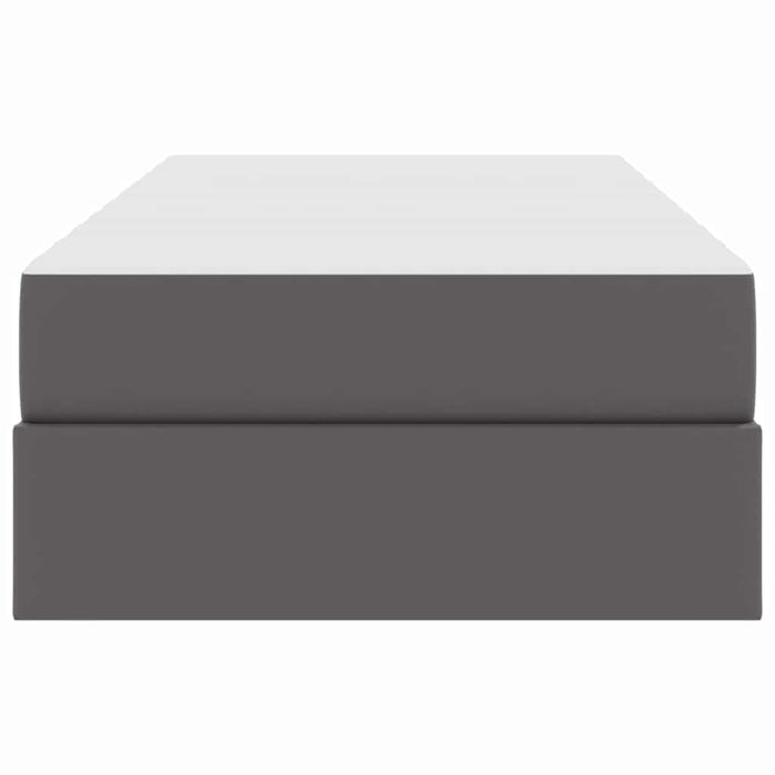 Letto con contenitore e materasso 2 pcs Grigio Pelle 3399594