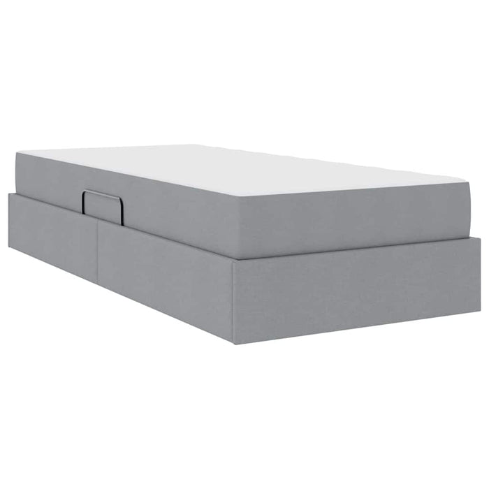 Letto con contenitore e materasso Grigio chiaro 90 x 190 cm 3399628