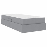 Letto con contenitore e materasso Grigio chiaro 90 x 190 cm 3399628