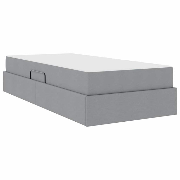 Letto con contenitore e materasso Grigio chiaro 90 x 190 cm 3399628