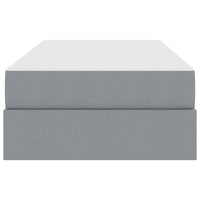 Letto con contenitore e materasso Grigio chiaro 90 x 190 cm 3399628