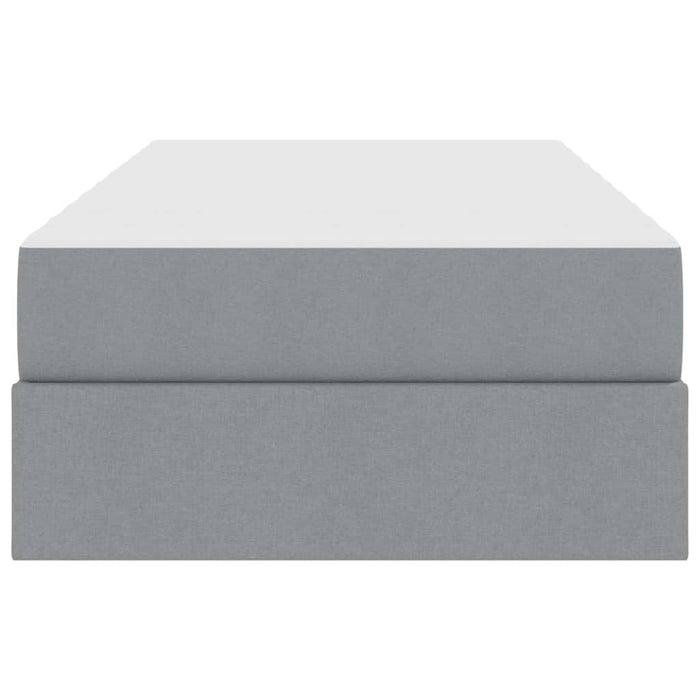 Letto con contenitore e materasso Grigio chiaro 90 x 190 cm 3399628