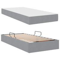 Letto con contenitore e materasso Grigio chiaro 90 x 190 cm 3399628
