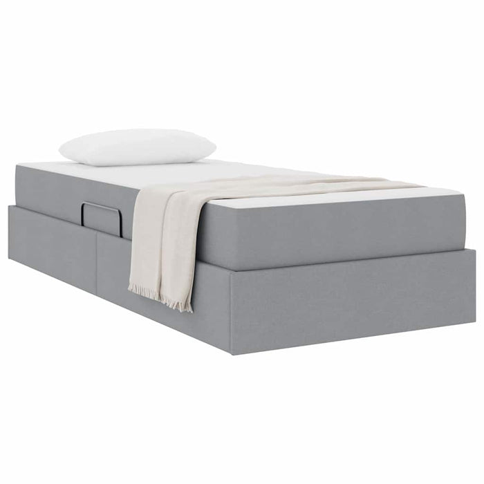 Letto con contenitore e materasso Grigio chiaro 90 x 190 cm 3399628