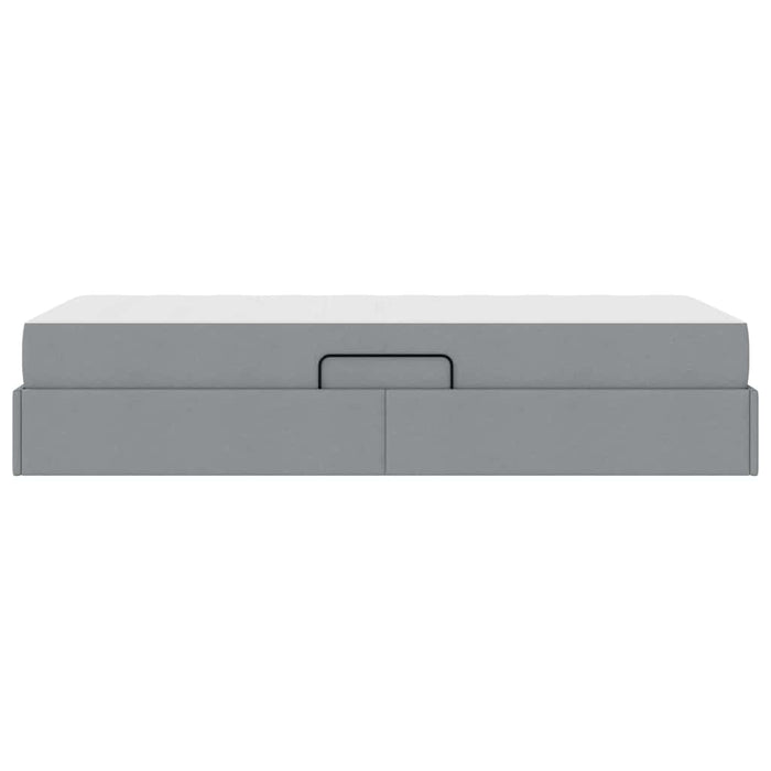 Letto con contenitore e materasso Grigio chiaro 90 x 190 cm 3399628