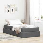 Letto con contenitore e materasso Grigio scuro 90 x 190 cm 3399629