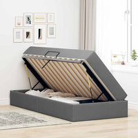 Letto con contenitore e materasso Grigio scuro 90 x 190 cm 3399629