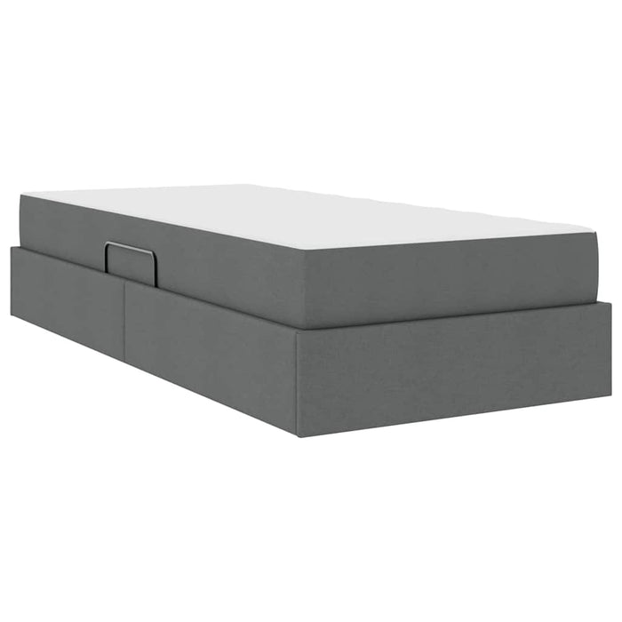 Letto con contenitore e materasso Grigio scuro 90 x 190 cm 3399629