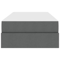 Letto con contenitore e materasso Grigio scuro 90 x 190 cm 3399629