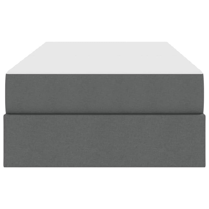 Letto con contenitore e materasso Grigio scuro 90 x 190 cm 3399629