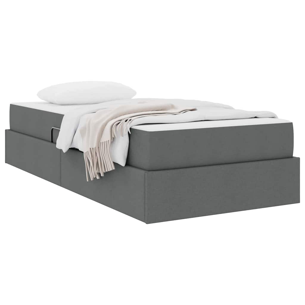 Letto con contenitore e materasso Grigio scuro 90 x 190 cm 3399629