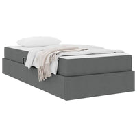 Letto con contenitore e materasso Grigio scuro 90 x 190 cm 3399629