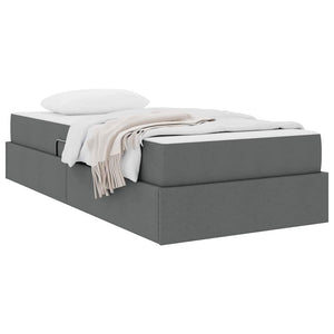 Letto con contenitore e materasso Grigio scuro 90 x 190 cm 3399629